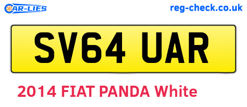 SV64UAR are the vehicle registration plates.