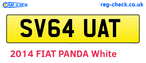 SV64UAT are the vehicle registration plates.