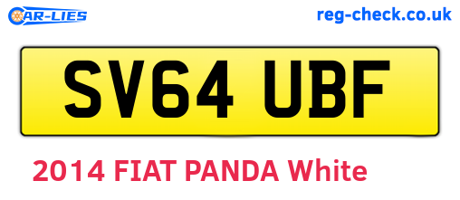 SV64UBF are the vehicle registration plates.