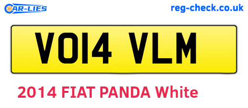 VO14VLM are the vehicle registration plates.