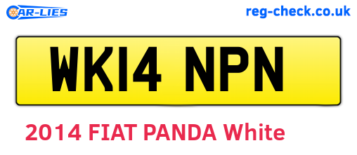WK14NPN are the vehicle registration plates.