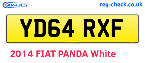 YD64RXF are the vehicle registration plates.