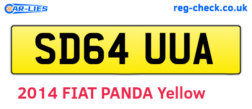 SD64UUA are the vehicle registration plates.