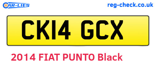 CK14GCX are the vehicle registration plates.