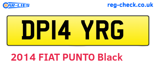 DP14YRG are the vehicle registration plates.