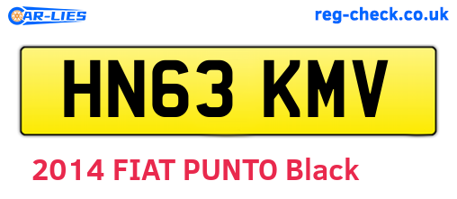 HN63KMV are the vehicle registration plates.