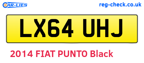 LX64UHJ are the vehicle registration plates.