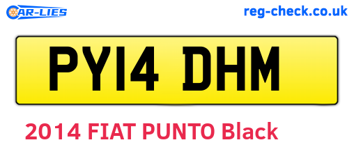 PY14DHM are the vehicle registration plates.