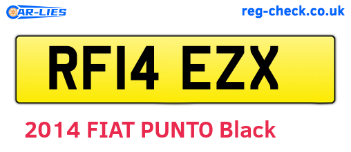 RF14EZX are the vehicle registration plates.