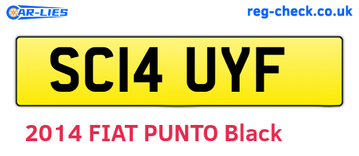 SC14UYF are the vehicle registration plates.