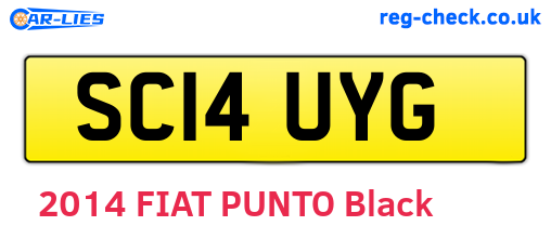 SC14UYG are the vehicle registration plates.