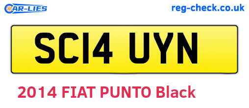 SC14UYN are the vehicle registration plates.