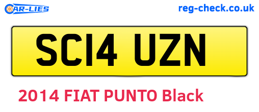 SC14UZN are the vehicle registration plates.