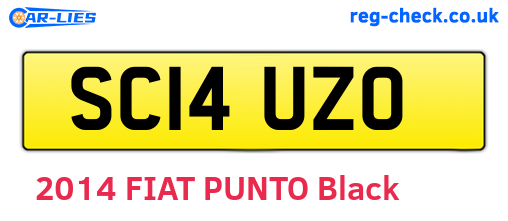 SC14UZO are the vehicle registration plates.