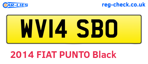 WV14SBO are the vehicle registration plates.