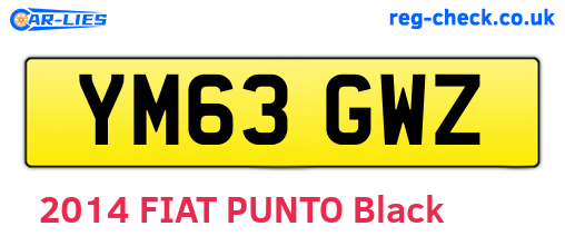 YM63GWZ are the vehicle registration plates.