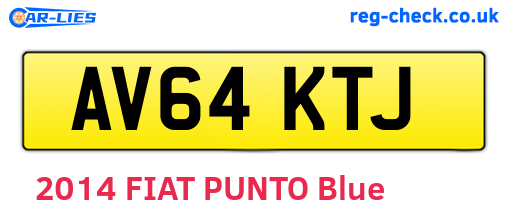 AV64KTJ are the vehicle registration plates.