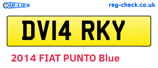 DV14RKY are the vehicle registration plates.