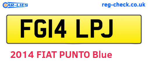 FG14LPJ are the vehicle registration plates.