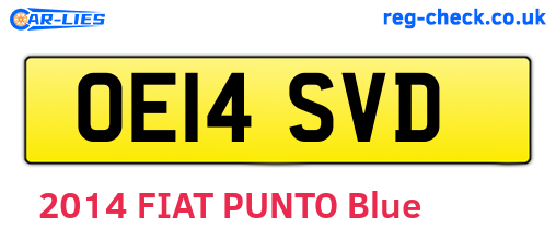 OE14SVD are the vehicle registration plates.