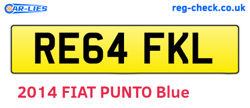 RE64FKL are the vehicle registration plates.