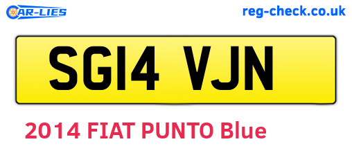SG14VJN are the vehicle registration plates.