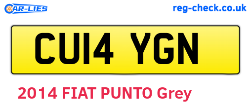 CU14YGN are the vehicle registration plates.