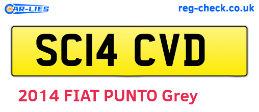 SC14CVD are the vehicle registration plates.