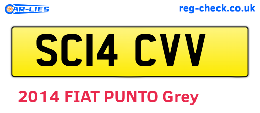 SC14CVV are the vehicle registration plates.