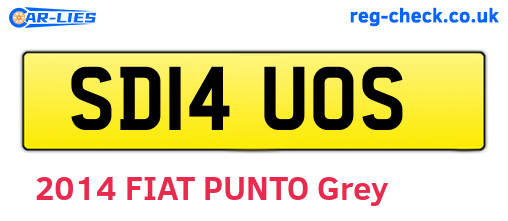 SD14UOS are the vehicle registration plates.