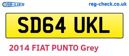 SD64UKL are the vehicle registration plates.