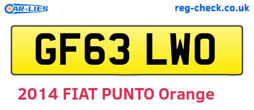 GF63LWO are the vehicle registration plates.