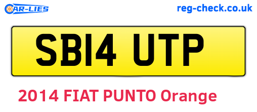 SB14UTP are the vehicle registration plates.