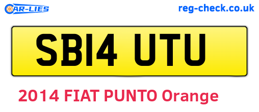 SB14UTU are the vehicle registration plates.