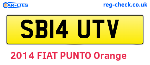 SB14UTV are the vehicle registration plates.