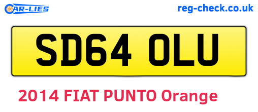 SD64OLU are the vehicle registration plates.