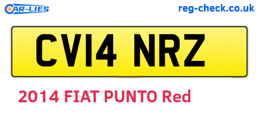 CV14NRZ are the vehicle registration plates.
