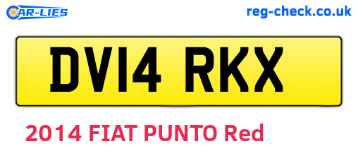 DV14RKX are the vehicle registration plates.