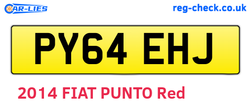 PY64EHJ are the vehicle registration plates.