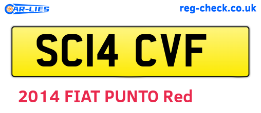 SC14CVF are the vehicle registration plates.
