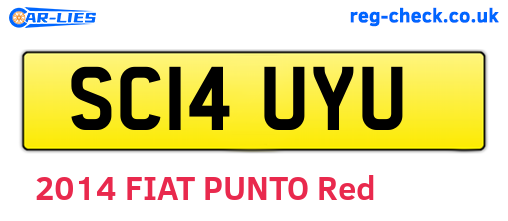 SC14UYU are the vehicle registration plates.
