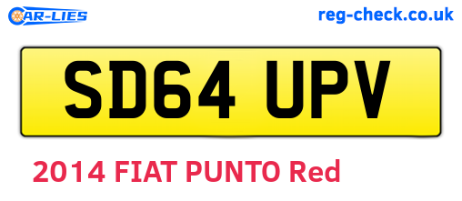SD64UPV are the vehicle registration plates.