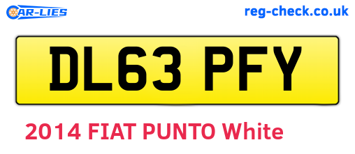 DL63PFY are the vehicle registration plates.