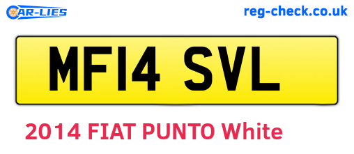 MF14SVL are the vehicle registration plates.