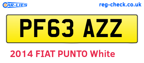 PF63AZZ are the vehicle registration plates.