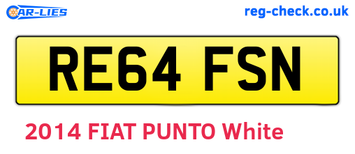 RE64FSN are the vehicle registration plates.