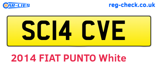 SC14CVE are the vehicle registration plates.