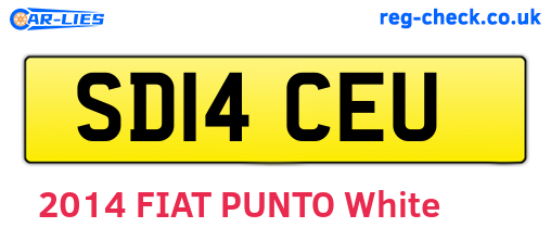 SD14CEU are the vehicle registration plates.