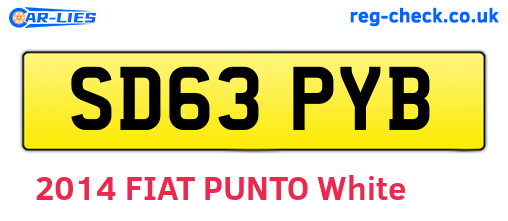 SD63PYB are the vehicle registration plates.