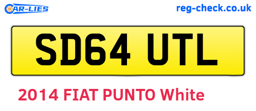 SD64UTL are the vehicle registration plates.